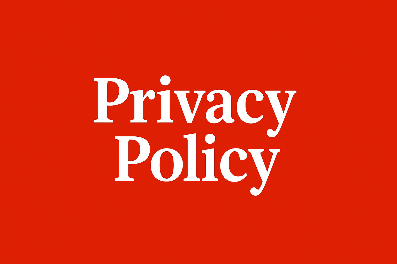 Privacy Policy